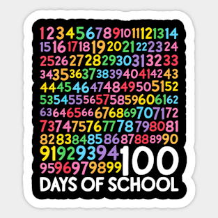 100th day of school teacher kids 100 days math numbers Sticker